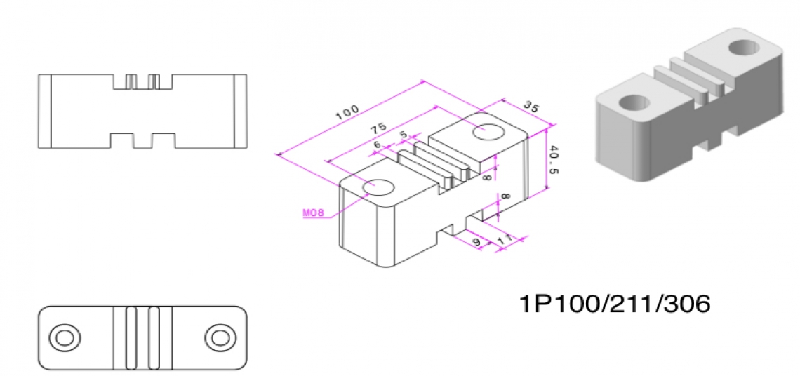 Busbar Support 1P100/211/306