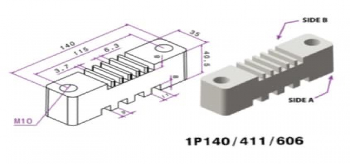 Basbar Support 1P140/411/606